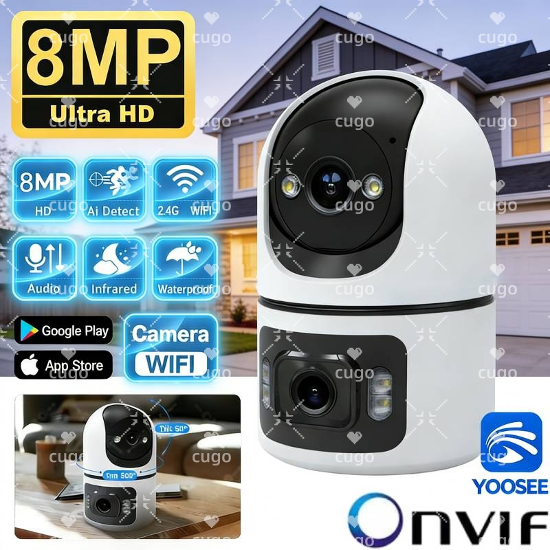 Smart Home Battery Camera Ezviz - Caméra IP WiFi 8MP à double