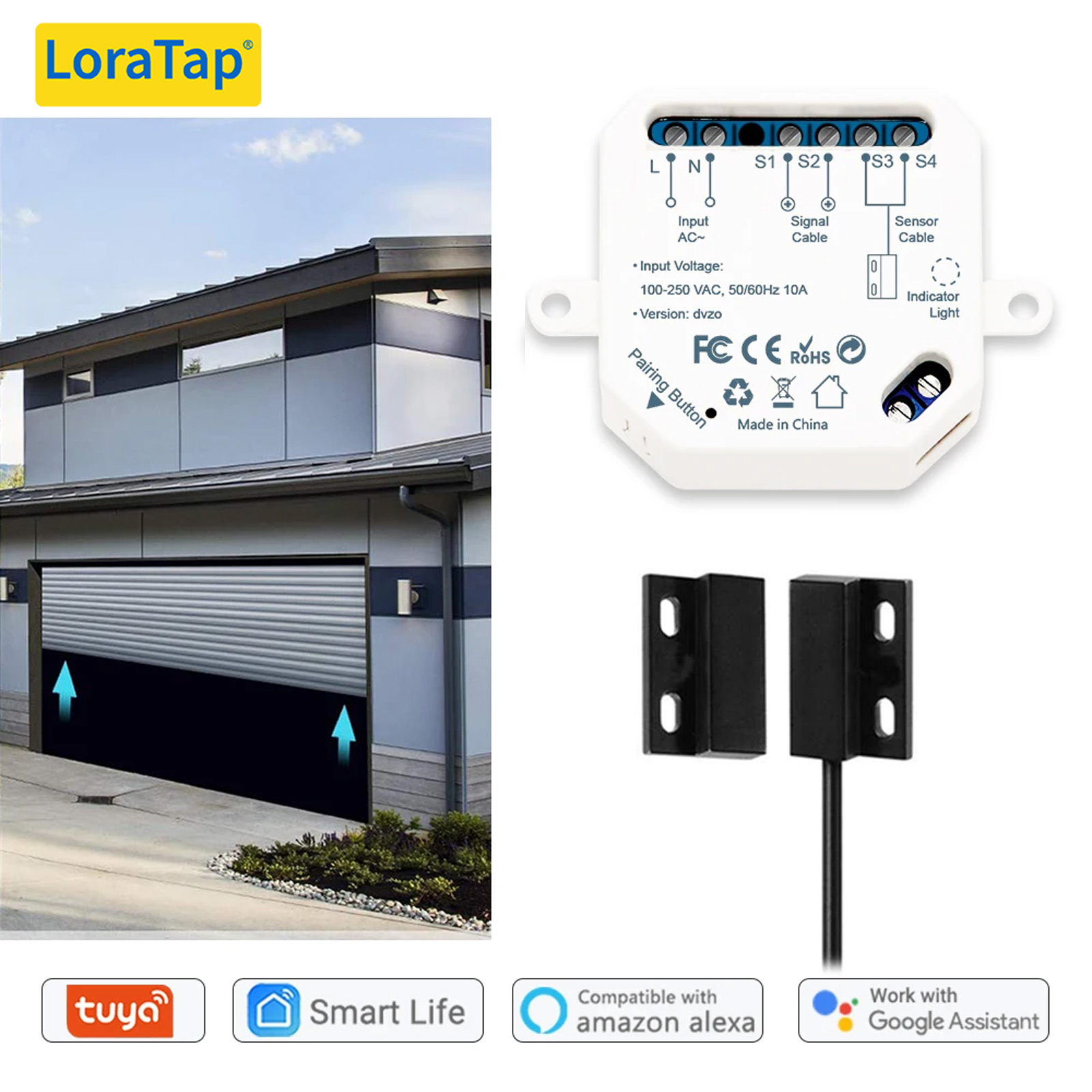 Wireless Door Sensor - LoraTap Tuya Smart Life capteurs de