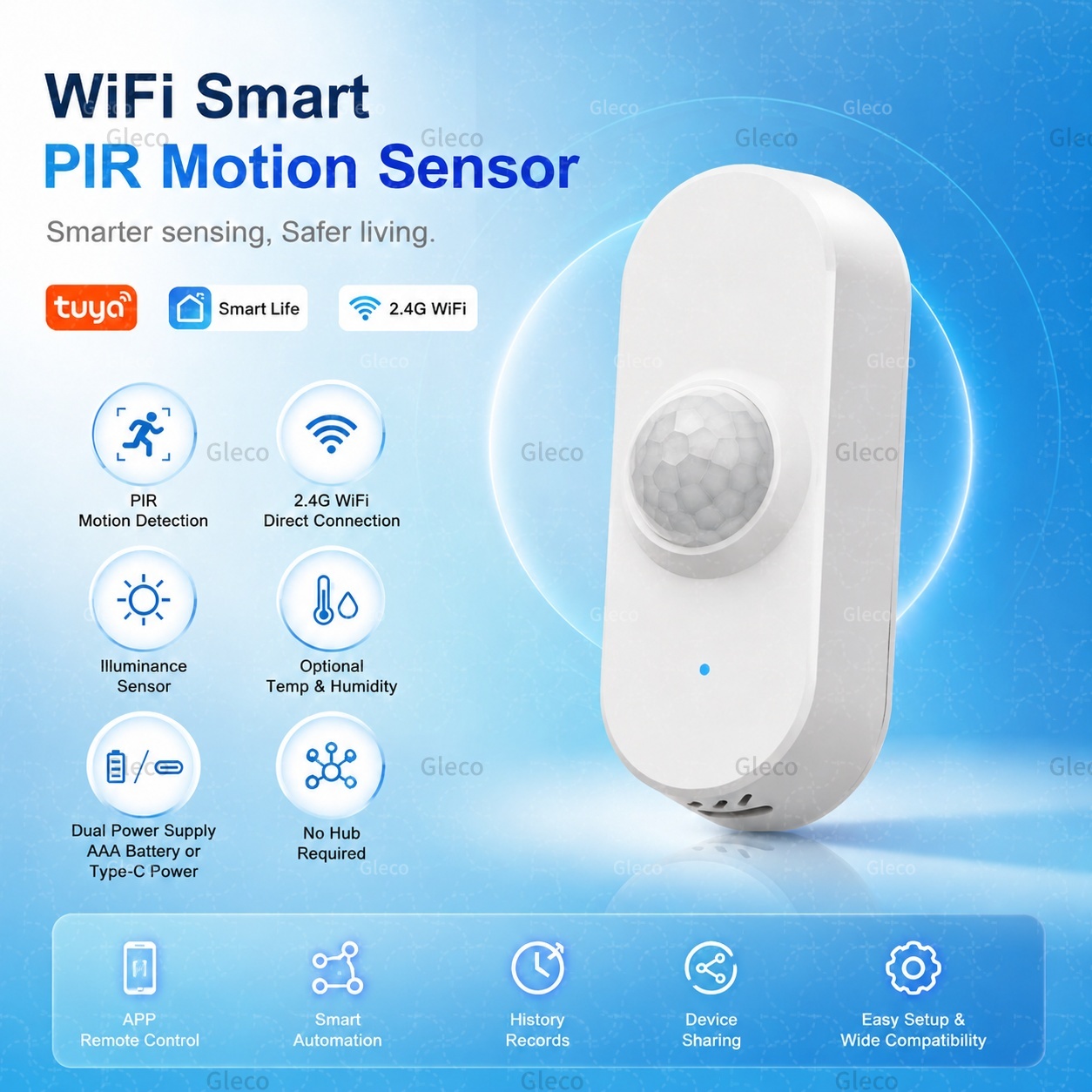 Smart Home Ir - Détecteur de mouvement PIR WiFi Tuya