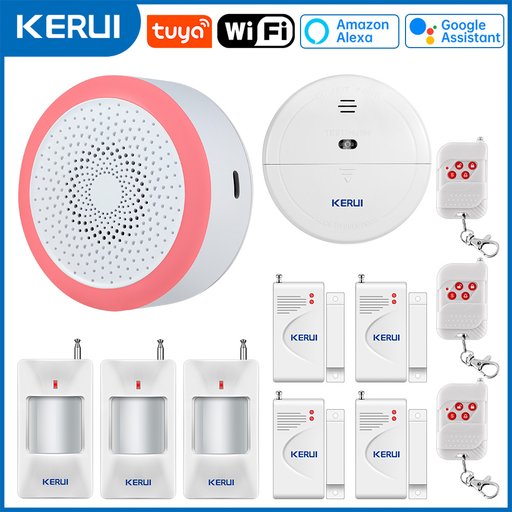 Smart Home Demo Kit - KERUI tuya-Kit d'alarme sans fil pour