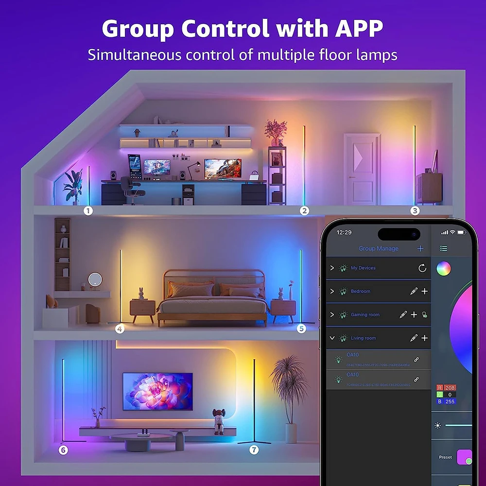 Salon Dimmable RGB coin lampad - Smart Home Interior avis et prix