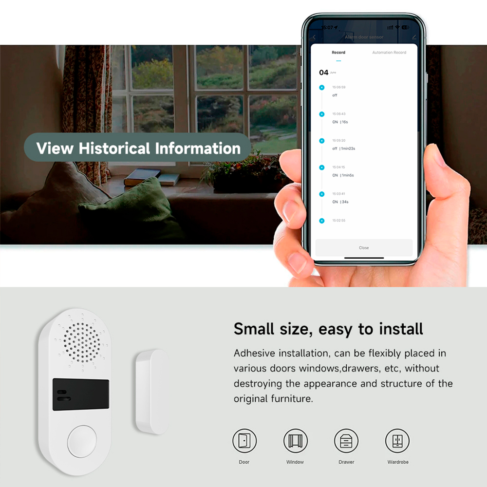 Capteur de contact sans fil Tu - Wireless Door Sensor avis et prix