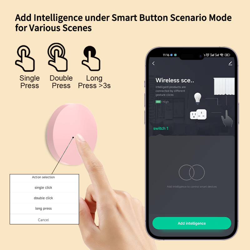 Bouton intelligent sans fil Zi - Smart Home Features avis et prix