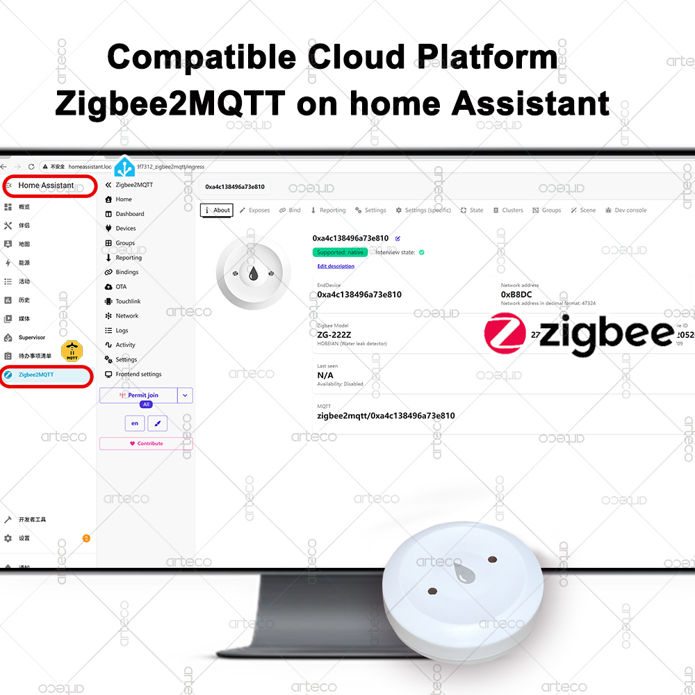 Tuya – capteur d'eau intellige - Smart Home Features avis et prix