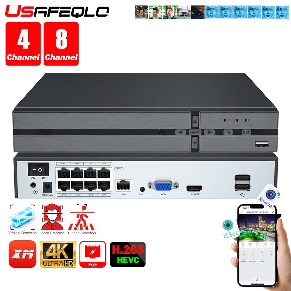 Détection faciale H.265 8ch *  - Security Ip Camera avis et prix