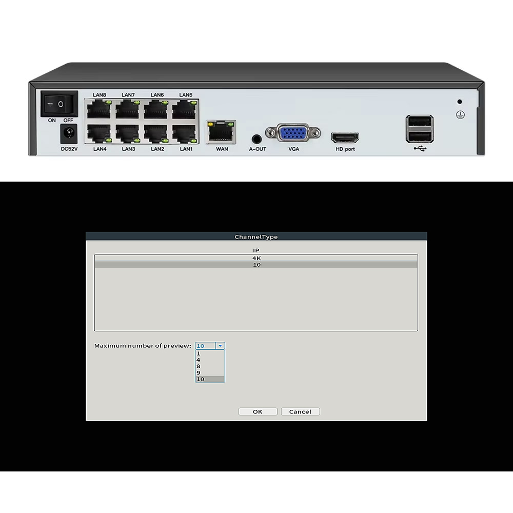 Détection faciale H.265 8ch *  - Security Ip Camera avis et prix