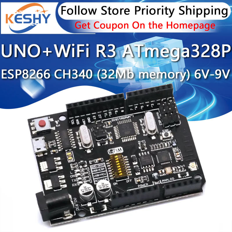 UNO + WiFi R3 ATmega328P + ESP - Smart Home Esp8266 avis et prix