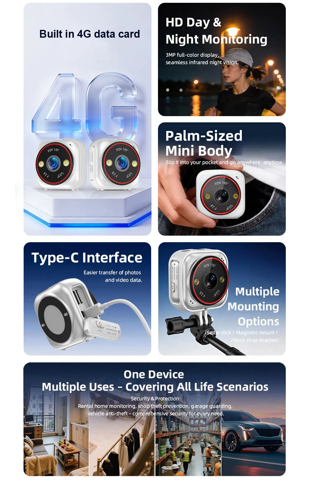 Caméra de poche 4G SIM LS VISI - Smart Home Battery Camera Ezviz avis et prix